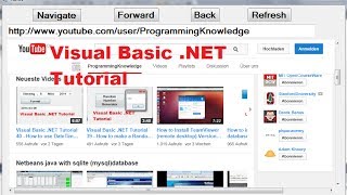 Visual Basic NET Tutorial 41  How to use the WebBrowser control in Visual Basic Net [upl. by Sergo]