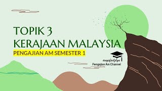 PENGAJIAN AM SEMESTER 1 TOPIK 3  KERAJAAN MALAYSIA [upl. by Oidualc67]