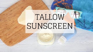 Tallow Sunscreen Recipe  SUNSCREEN RECIPE WITH ZINC OXIDE  Bumblebee Apothecary [upl. by Inami]