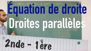 Équation de droite  Droites parallèles [upl. by Leifeste310]