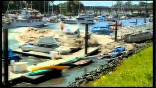 Tsunami Wrecks Marina in Santa Cruz California [upl. by Gilliette]