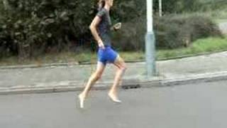 Barefoot running technique Jacky Pose method [upl. by Cletus]