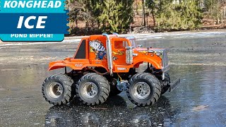 Tamiya Konghead 6X6 Icy Pond FUN [upl. by Tnomad]