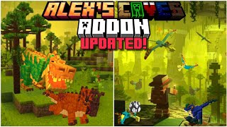 🦖ALEXS MOBS ADDON updated BEDROCK  MINECRAFT PE 121 addons [upl. by Dupin]