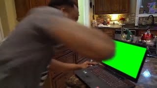 CashNasty Punches Laptop  Green Screen [upl. by Thurston487]