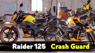 TVS RAIDER 125  Crash Guard  Installation Guide from Ht Exhaust [upl. by Virge813]