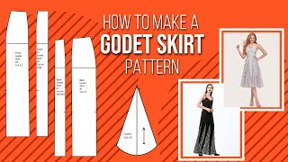 Pattern For Skirt With Godets  Pattern Drafting  Fashion Design [upl. by Eletnahs]