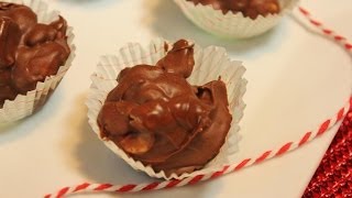 Chocolate Peanut Clusters microwave SUPER EASY [upl. by Nodyl]