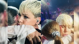 Pink Stops Concert To Hug Grieving Teen After Reading Sign That Mom Died [upl. by Enrique]