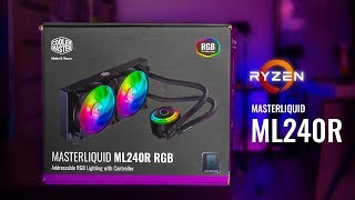 HOW TO Cooler Master MasterLiquid ML240R RGB AM4 Install Guide [upl. by Eimmaj]