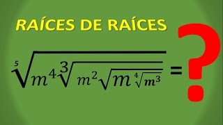 RAÍCES DE RAÍCES  FÓRMULA GENERAL PARA RESOLVERLAS [upl. by Cooley]