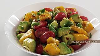 Mango Avocado Salad  10 Minute Recipe  Dish amp Devour [upl. by Irama]