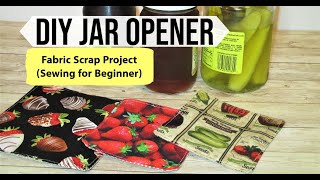 5 Minutes Sewing Gift EASY Sewing Project DIY Jar Opener  Sewing for Beginner [upl. by Naillimixam]