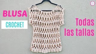 COMO TEJER BLUSA A CROCHET  HANDWORK DIY [upl. by Cathee918]