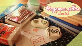 ♡ Hagamos sellos  Tutorial  DIY ♡ By Piyoasdf [upl. by Spearing]