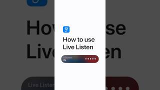 How to use Live Listen — Apple Support [upl. by Leerzej]