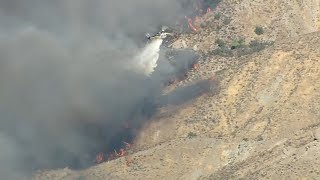 LIVE Fastmoving brush fires threaten homes in Castaic and Canyon Country I ABC7 [upl. by Bessy918]