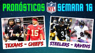 Pronósticos Semana 16  ¿Quién ganará cada partido  NFL 2024 [upl. by Finnie28]