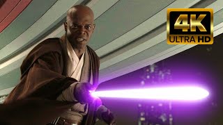 Star Wars Revenge of the Sith 2005  Mace Windu vs Palpatine  4k [upl. by Deirdre]