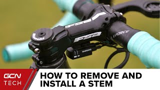 How To Remove And Install A Road Bike Stem [upl. by Epifano870]