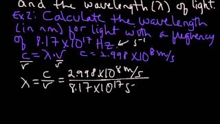 Converting Frequency of light to wavelength in nm [upl. by Paloma176]