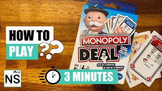 How To Play Monopoly Deal in 3 Minutes Monopoly  Card Game [upl. by Beora530]