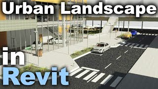 Urban Landscape in Revit Tutorial Roads Curbs Sidewalks Parking Cars Signalisation [upl. by Aveneg206]