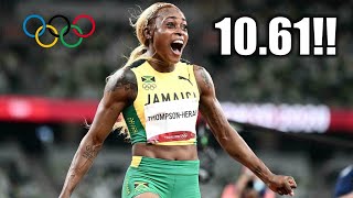 Elaine Thompson BREAKS HISTORIC 100 METER RECORD Of Florence Griffith Joyner [upl. by Ingold215]