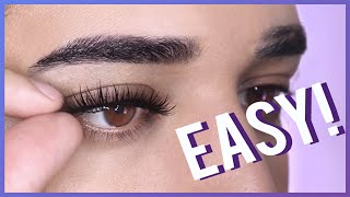 How To Apply False Eyelashes For Beginners [upl. by Htenay]