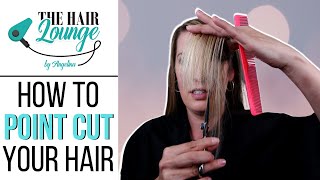 How To Point Cut Hair  Point Cutting Tutorial [upl. by Aelat]