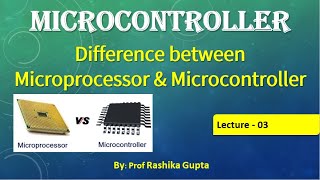 Lecture 03 Difference between Microprocessor and Microcontroller  Microprocessor vs Microcontroller [upl. by Dublin]