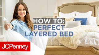 How To Make a Perfect Layered Bed  JCPenney [upl. by Levina]