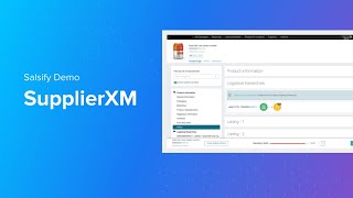 Salsify Demo Supplier Experience Management SXM Platform [upl. by Htenek903]