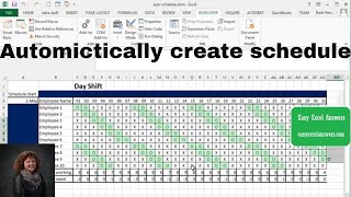 Automatically create shift schedule in Excel [upl. by Latterll675]