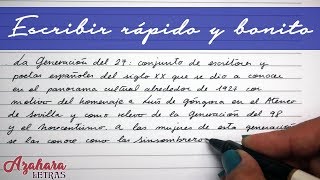 ✍ Cómo Escribir Rápido y Bonito en Cursiva [upl. by Adnohral]