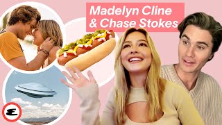 Outer Banks Stars Maddie Cline amp Chase Stokes on PDA Hot Dogs and UFOs  In or Out  Esquire [upl. by Noral]