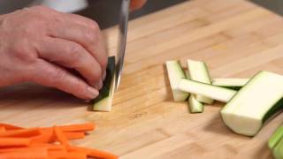 How to Chop Fresh Vegetables Crudités  Ornish Reversal Program [upl. by Annaehr]