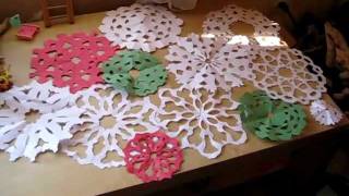 How to Make Paper Snowflakes  Easy Snowflake pattern  DIY Christmas Decorations [upl. by Kaspar453]