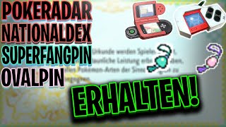 POKÉRADAR NATIONALDEX OVALPIN amp SUPERFANGPIN BEKOMMEN in Pokemon Strahlender Diamant [upl. by Hollander]