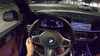 2020 BMW X7 M50i  Night POV Test Drive by Tedward Binaural Audio [upl. by Oxley664]