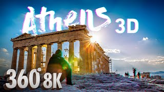 Athens Greece  8K 3D 360° VR Guided Virtual Travel  Relaxation in Meta Quest 3 [upl. by Scott]