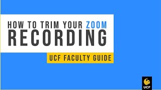 How to Trim Your Zoom Recording [upl. by Beller]