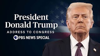 WATCH LIVE President Donald Trumps 2025 address to Congress  PBS News Special [upl. by Virgin749]