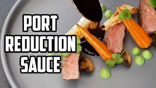 Port Wine Sauce for Lamb Beef or Duck  Port Reduction [upl. by Anircam]