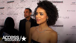 Nathalie Emmanuel Talks Filming Game Of Thrones Season 7  Access Hollywood [upl. by Squires]