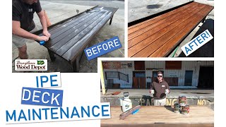 UPDATED Ipe Deck Maintenance FULL Cleaning and Oiling [upl. by Accalia492]