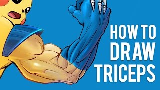 How to Draw Triceps  Arm Anatomy for Artists [upl. by Ahkeber]