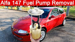 Alfa 147 Fuel Pump Removal Location Disassembly [upl. by Melise]