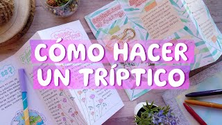 CÓMO HACER UN TRÍPTICO A MANO 💡CONSEJOS Y DECORACIÓN PARA DISEÑAR FOLLETOS CREATIVOS [upl. by Antony]