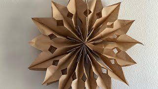 Easy Giant Paper Snowflakes Pattern  StarttoFinish Tutorial [upl. by Ainitsirk]